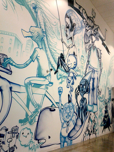 Graffiti Art Inside Facebook Offices